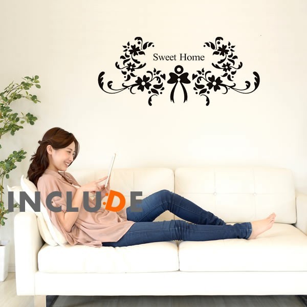 ウォールステッカー 転写ステッカー フチ無し フチがない 本格的 反射しない リボン 3D beautiful Flower 壁拍卖