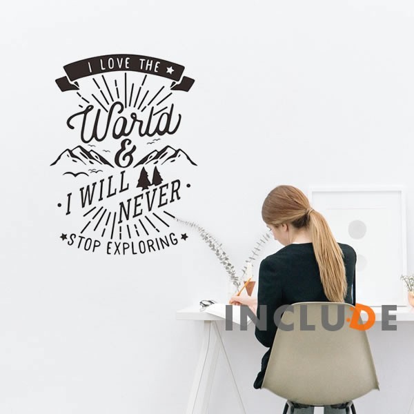 ウォールステッカー 転写式 ふちなし ロゴ イラスト マウンテン トレイル 登山 クライミング エクスプローラー 山岳 山と道拍卖
