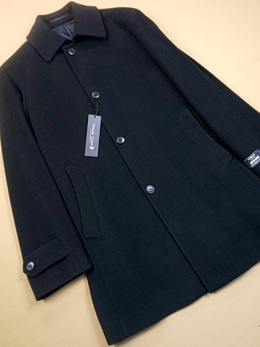 Vittorio Carini 新品 SALE!! 50%OFF 半額 送料無料 ウール カシミヤ ステンカラー ハーフコート Mサイズ イタリア製生地 7130-8003 拍卖