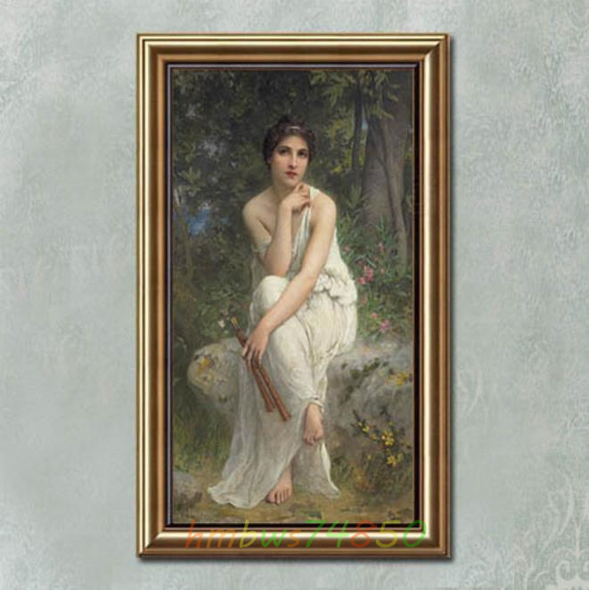 ☆美品◆美術品☆ 美女 人物画 油彩 絵画 寝室 装飾品 美人画 額縁付き 40cm*70cm拍卖