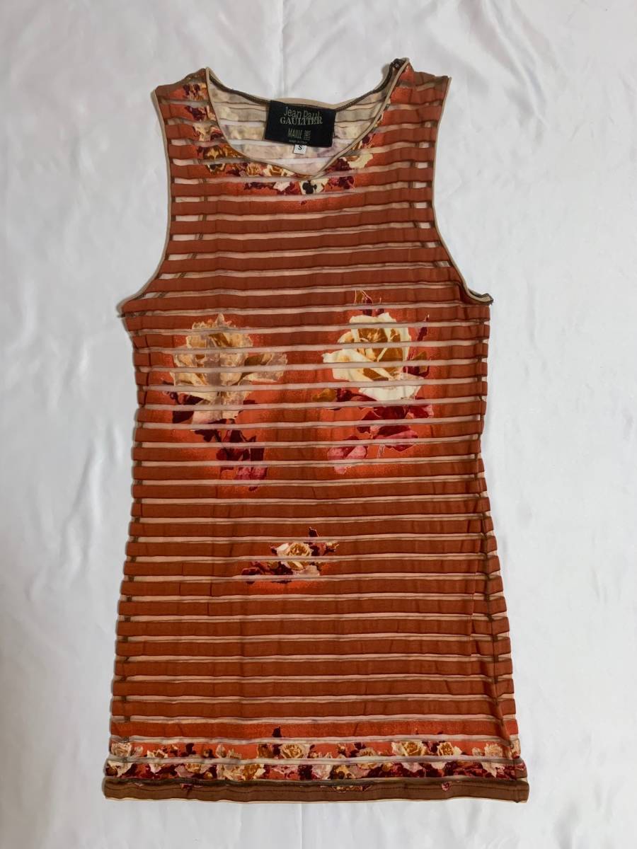 Jean Paul GAULTIER ジャンポール ゴルチエ ゴルチェ トップス tops 花柄 メッシュ チュール アーカイブ archive拍卖