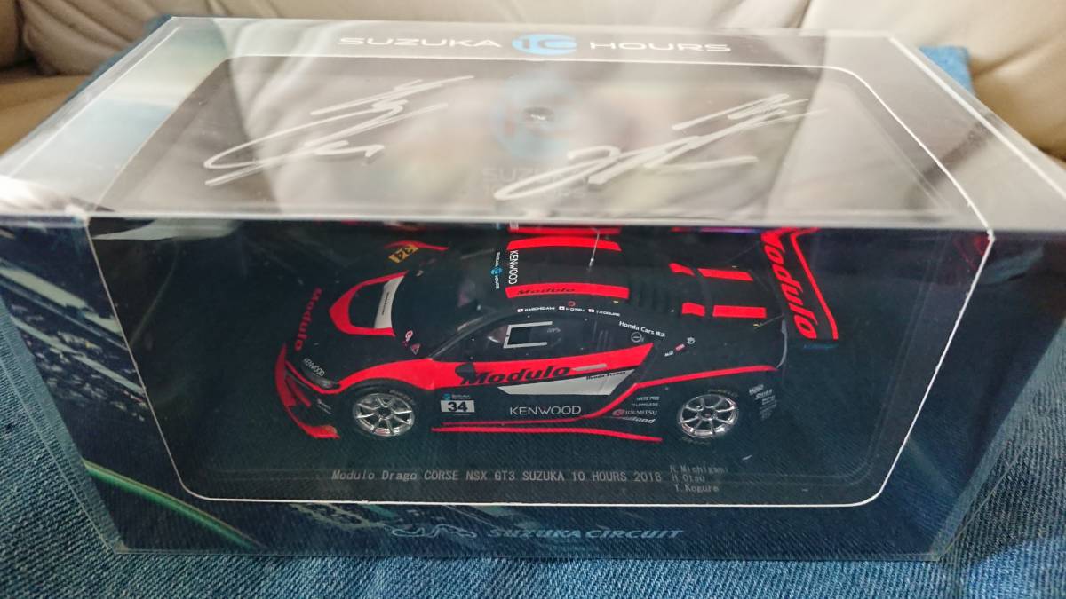 1/43 EBBRO 鈴鹿サーキット特注 2018年鈴鹿10時間耐久レース モデューロドラゴコルセNSX GT3#34 道上龍、大津弘樹、小暮卓史 拍卖