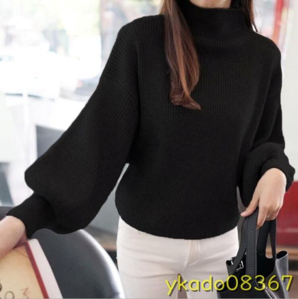 P2333: 2021新しい女性の粗いウールのセーター 暖かい 春秋冬 カジュアルな袖のプルオーバー拍卖