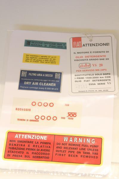 Fiat 500 F L R フィアット ステッカー セット 梱包サイズ60拍卖