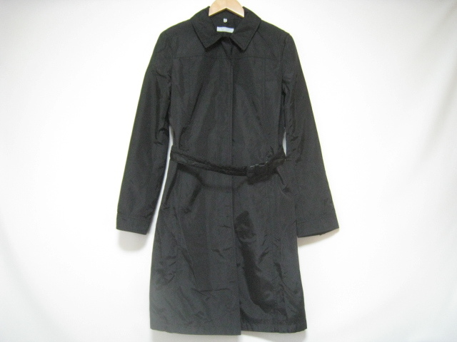 STRENESSE BLUE ストラネス ブルー アウター ステンカラー コート ベルト付き 黒 ブラック サイズ34拍卖