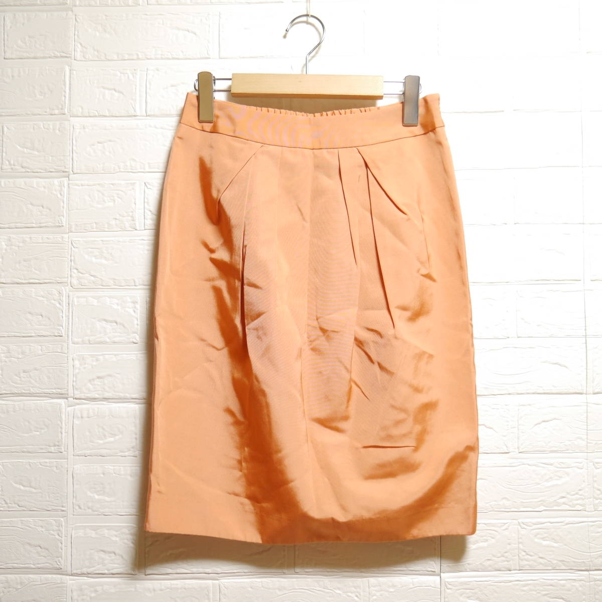 A392 ★ LAUTREAMONT | ロートレアモン 膝丈スカート ピンク系 中古 サイズ38拍卖