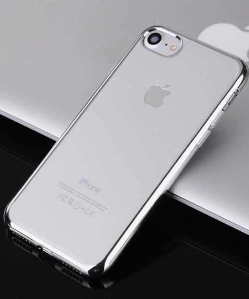 c.u.l  バンパー風背面クリアメタリックiPhoneケース iPhoneXR拍卖