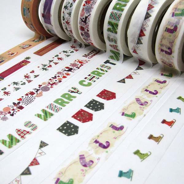 「blw-a2」 カラフル ポップ クリスマス マスキングテープ 大量 8巻 セット おしゃれ かわいい マステ拍卖
