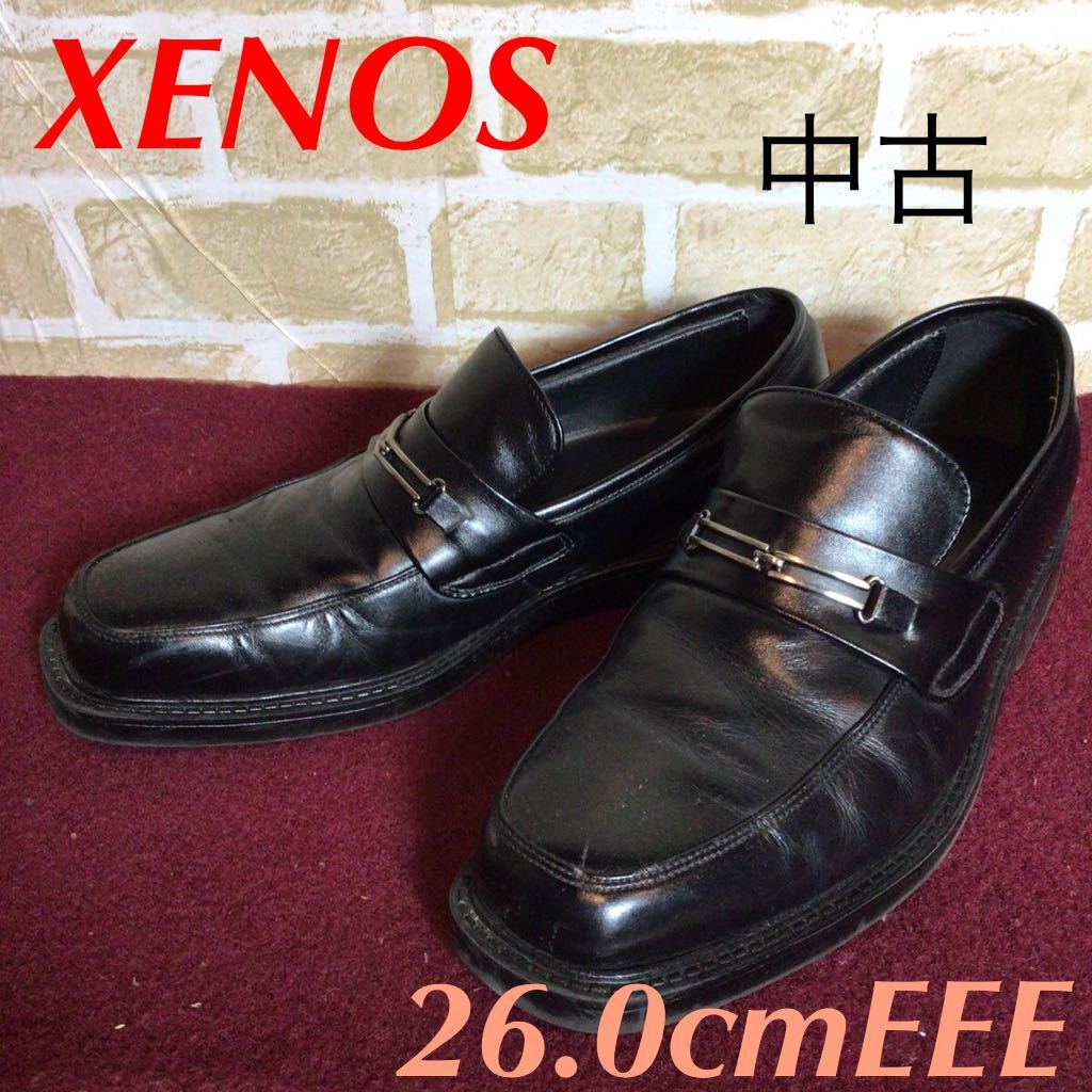 【売り切り!送料無料!】A-176 XENOS!ビジネスシューズ !黒!26.0cmEEE!仕事!冠婚葬祭!七五三!入園入学式!卒園卒業式!フォーマル!中古拍卖