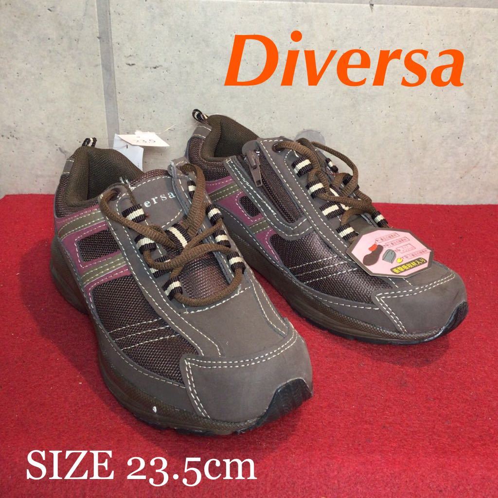 【売り切り!送料無料!】A-129 新品タグ付き! Diversa スニーカー ブラウン 23.5cm!箱無し!拍卖