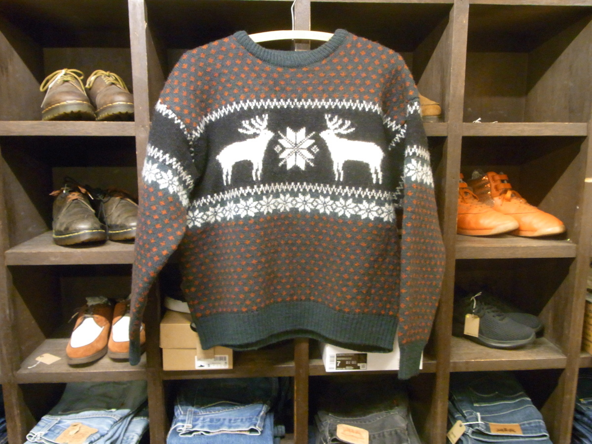 MADE IN CANADA UNLIMITED QUEST CLOTHING 100% WOOL NORDIC SWEATER SIZE L カナダ製 クエストクロージング ノルディック ニット セーター拍卖
