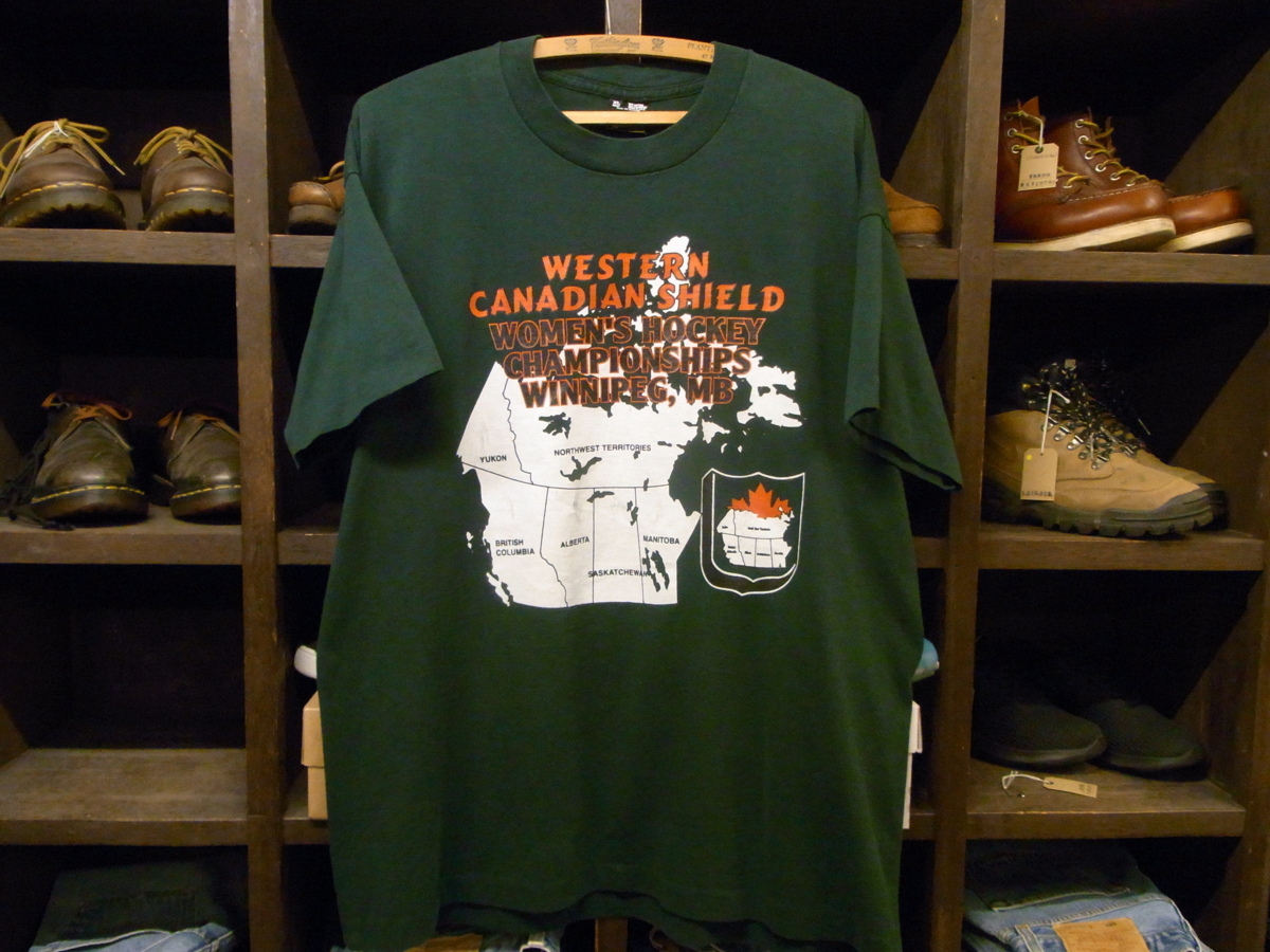 ビッグサイズ 90'S MADE IN USA WOMEN'S HOCKEY CANADIAN T-SHIRT SIZE XL アメリカ製 ウーマンズ ホッケー カナディアン Tシャツ 半袖拍卖