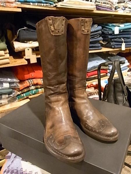 イタリア製 BOEMOS MO'S ウイングチップ レザー ロングブーツ 35(22.5cm) ボエモス拍卖