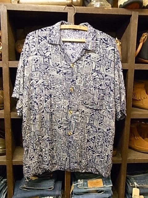 ビッグサイズ NO BRAND PATTERNED RAYON SHIRT SIZE XL? 総柄 レーヨン シャツ 半袖 柄シャツ拍卖