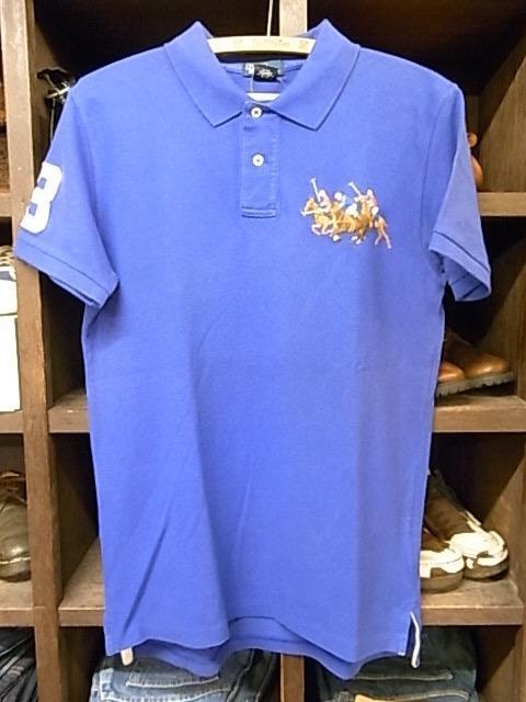 RALPH LAUREN POLO ポニー 刺繍 半袖 ポロシャツ SIZE L 16/18 青 ラルフローレン拍卖