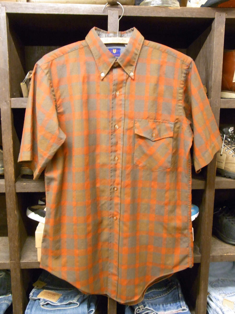 70'S SIR PONDEROSA WOOL B.D SHIRTS SIZE M ヴィンテージ ウール ボタンダウン シャツ 半袖拍卖