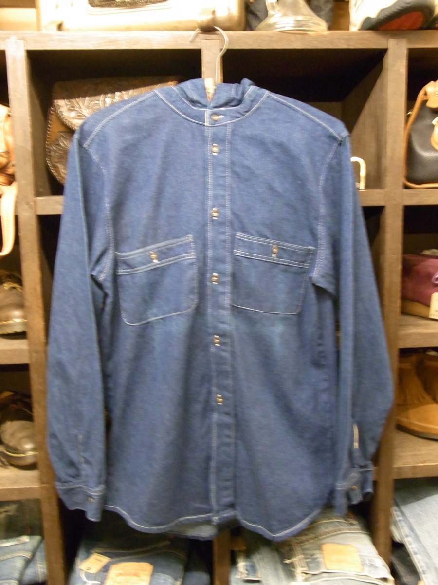 MOONHUTTE DENIM HOOD SHIRT SIZE L ムーン ヒュッテ デニム フード シャツ ペイズリー タイ チェンマイ 月 小舎拍卖