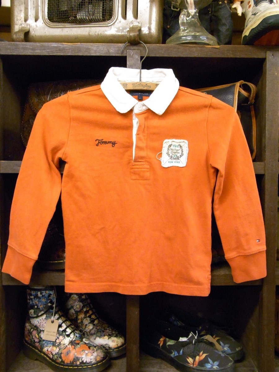 KIDS TOMMY HILFIGER RUGBY SHIRT SIZE 6 キッズ トミー ヒルフィガー ラガー シャツ ラグビー拍卖