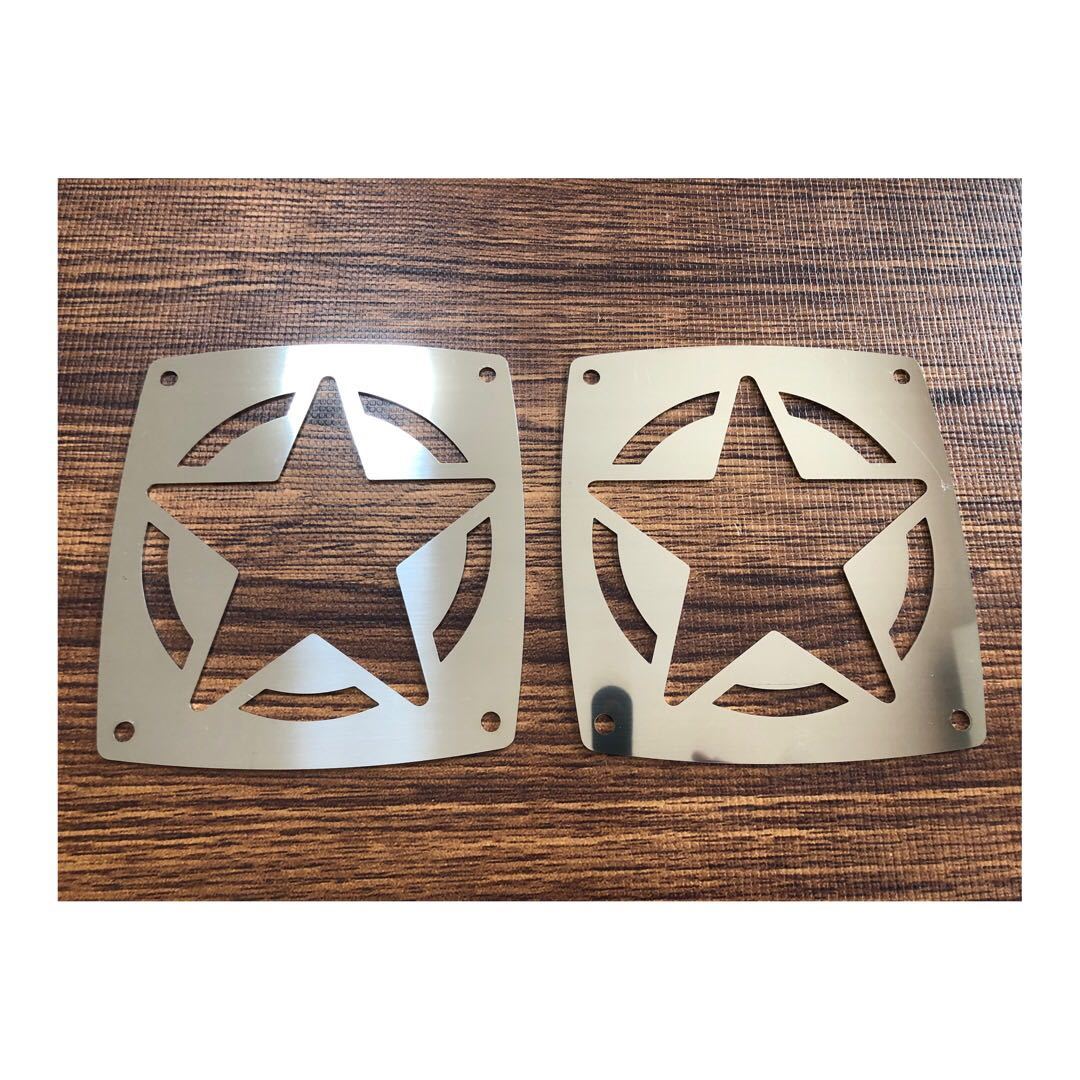 HSR-001 レンジャーテールカバー星 クリア部 左右2枚セット デコトラ カスタム トラック ステンレス プロフィア クオン スーパーグレート拍卖