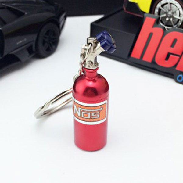 キーホルダー NOS キーリング ワイルドスピード ボンベ ニトロ ストラップ アクセサリー 自転車 車 バイク 家 鍵 レッド 送料無料拍卖