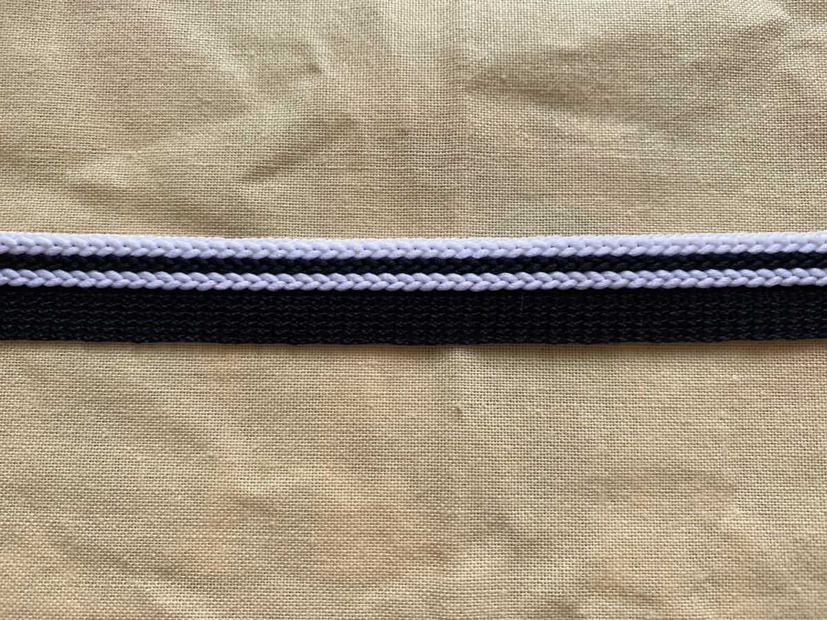 2色デザインブレード・コード・平紐(白黒)2m/未使用・新品拍卖