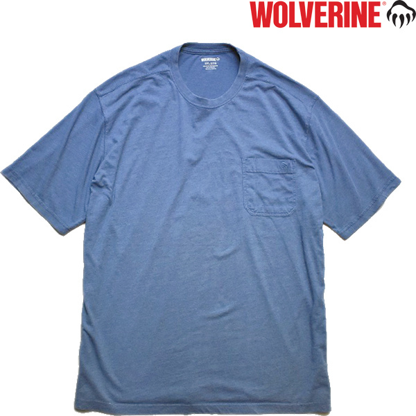 1点物◆WOLVERINEビッグサイズXXL無地ワンポイントポケットTシャツUSA古着メンズレディースOKアメカジ90sストリート/スポーツMix中古513716拍卖