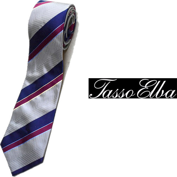 1点物◆タッソエルバTasso Elbaレジメンタル柄ネクタイ古着メンズレディースOK90sストリート/スポーツMix小物USAブランド雑貨レトロ512858拍卖