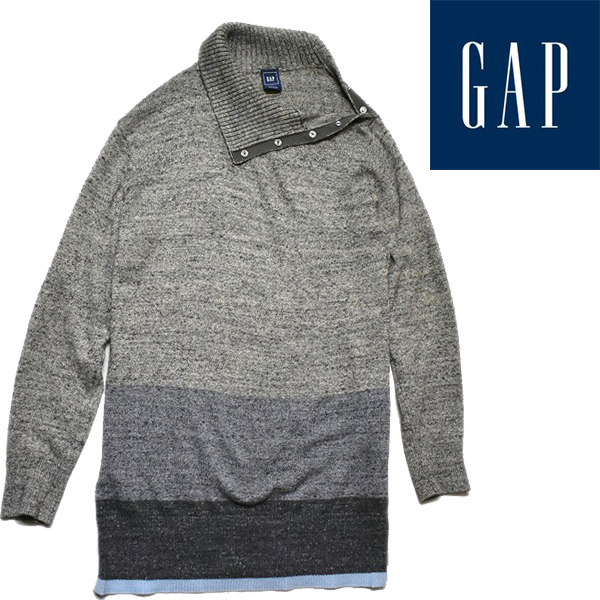 1点物◆ギャップGAPハイネック柄物ニットセーターUSA古着SメンズレディースOKアメカジ90sストリート/スポーツMix薄手ボーダー柄/中古793865拍卖