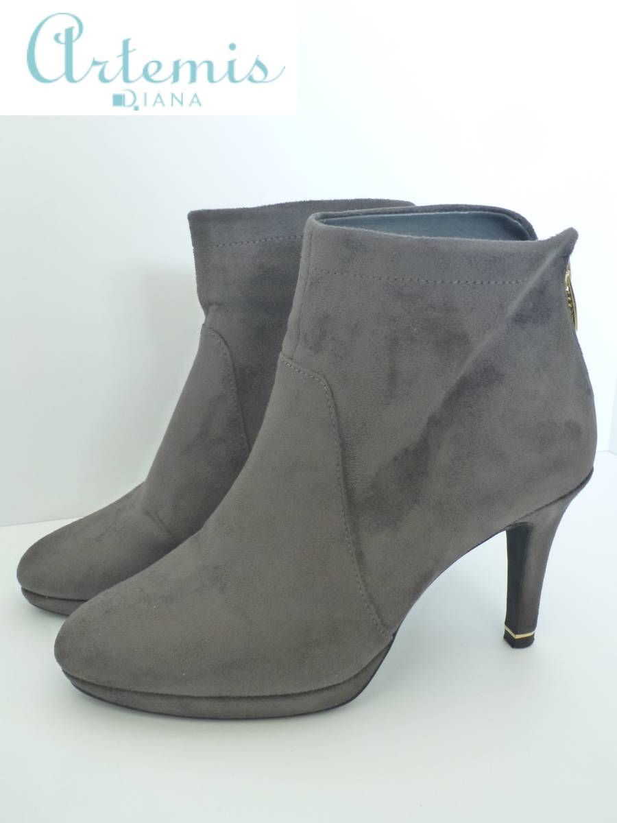 アルテミス by ダイアナ(artemis by DIANA) ★グレー スウェード調 ショートブーツ 22 22.0拍卖
