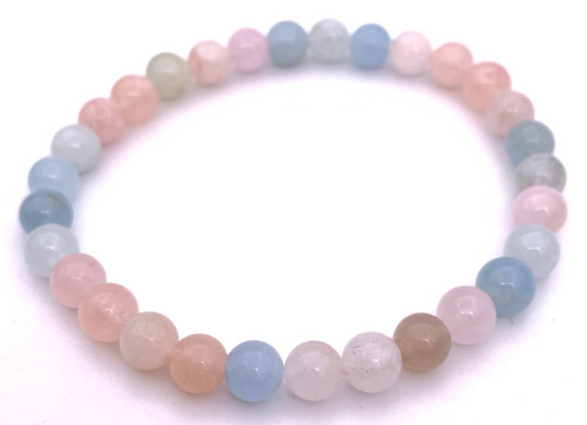 天然石ベリル AAA6mm玉のブレスレット-08拍卖