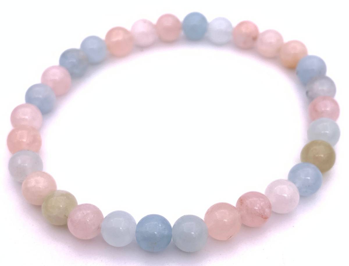 天然石ベリル AAA6mm玉のブレスレット-06拍卖