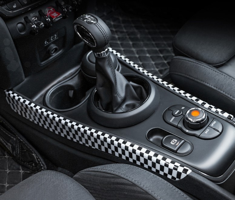 BMW MINI ミニ チェッカー シフト コンソール サイド カバー F60 クロスオーバー ワン クーパーS クーパーS E クーパーD クーパーSD拍卖