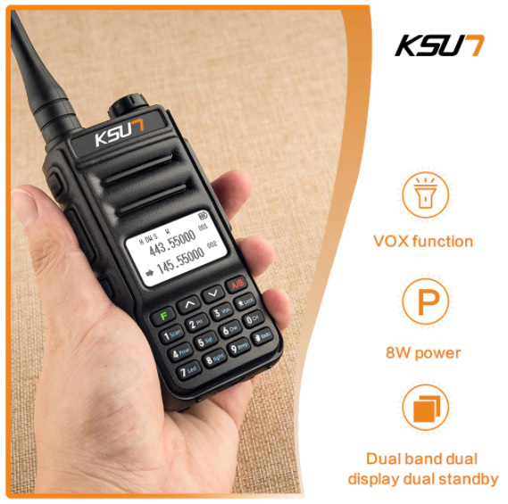 x257a トランシーバー デュアルバンド 8W ハイパワー(2台セット) FMラジオ フラッシュライト アウトドアー 防災拍卖