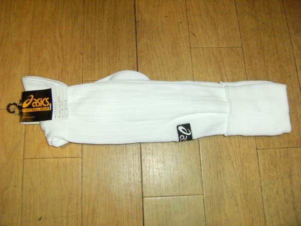 新品★未使用★昭和レトロ★80年代★日本製★当時物 asics アシックス フットボールギアー ハイソックス 靴下★バスケット サッカー 野球拍卖