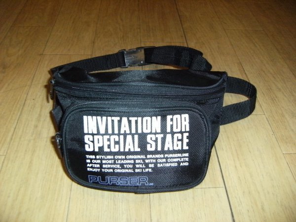 美品★昭和レトロ★80年代★バブル全盛期★PURSER ウエストバッグ ウエストポーチ★海外旅行 遠足 アウトドア 登山 スキー 旧車 観光拍卖