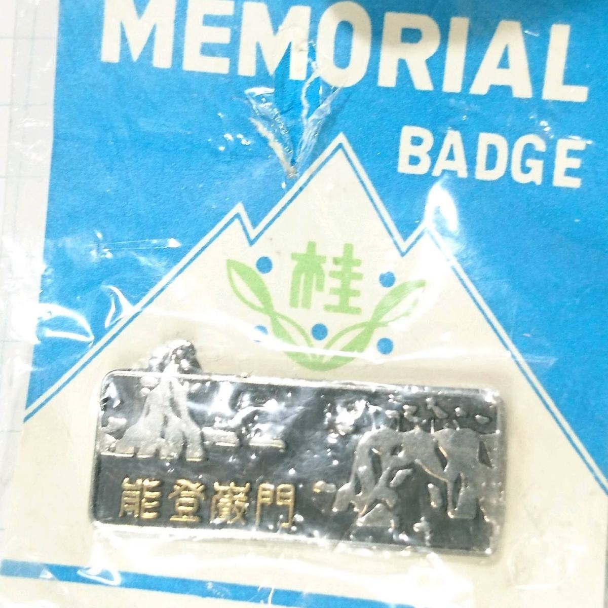 送料無料)未使用 能登巌門 昭和レトロ ご当地 観光地 登山 山登り 旅行 記念 山バッジ ピンバッジ PINS ピンズ A07239拍卖