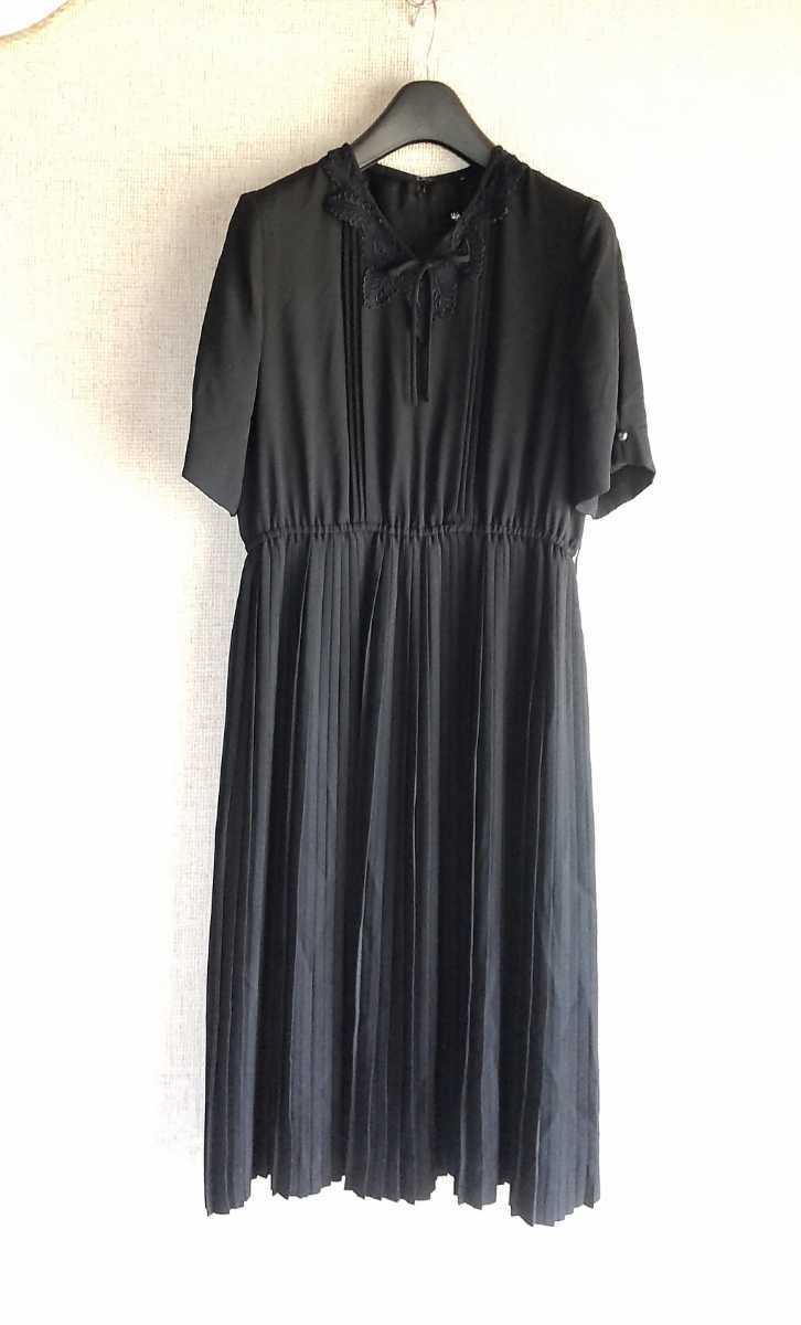 ★古着 レトロ プリーツ ワンピース 9号★拍卖