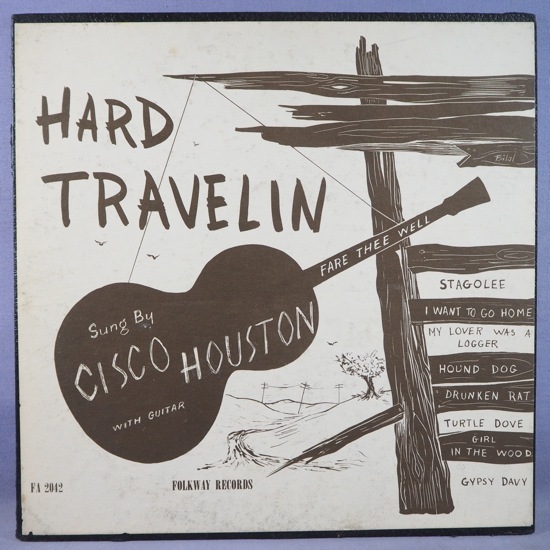■FOLKWAYS10インチ!★CISCO HOUSTON/HARD TRAVELIN★オリジ名盤■拍卖