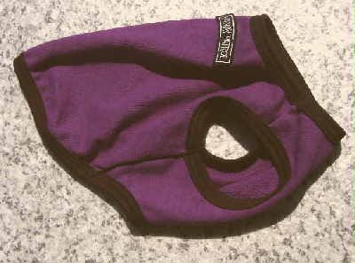 犬服Q40-M■Mサイズ■トイプードル等小型犬用ミニ裏毛トレーナーワッペンTシャツ*紫色ハンドメイド拍卖