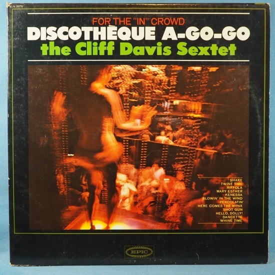 ■白プロモ! EPIC!★CLIFF DAVIS SEXTET/DISCOTHEQUE★送料無料(条件有り)多数出品中!★オリジナル名盤■拍卖