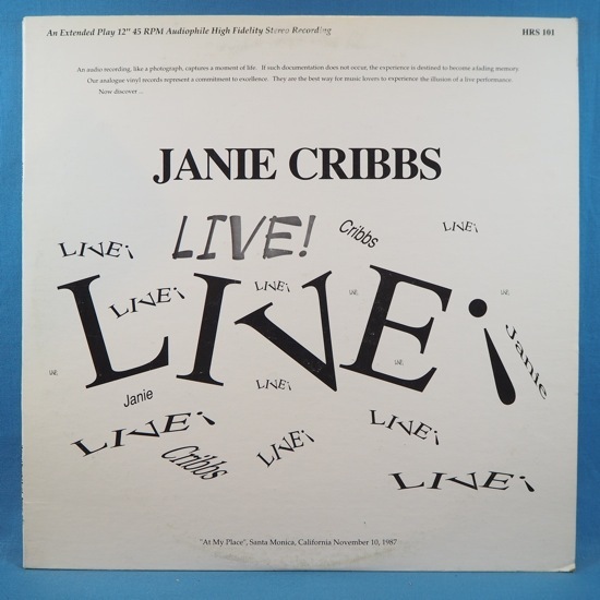 ■FemaleVOCAL★JANIE CRIBBS/LIVE!★Private Jazz Groove Origianl★送料無料(条件有り)■拍卖