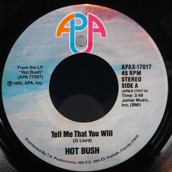 ■MODERN SOUL 45’s シングル! APA T.K.プロ! ★HOT BUSH/TELL ME THAT/ROCK STEADY★送料無料(条件有り)多数出品中!★オリジナル名盤■拍卖