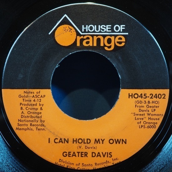 ■45’s シングル! HOUSE OF ORANGE! ★GEATER DAVIS/MY LOVE IS/I CAN HOLD★送料無料(条件有り)多数出品中!★オリジナル名盤■拍卖