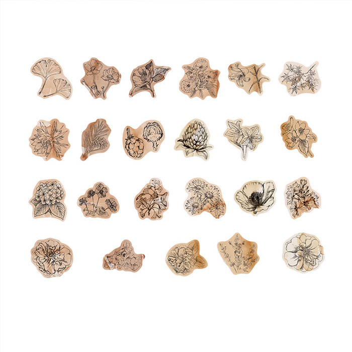 46枚 ラベル 花 フラワー アンティーク ビンテージ シール 0498-1拍卖