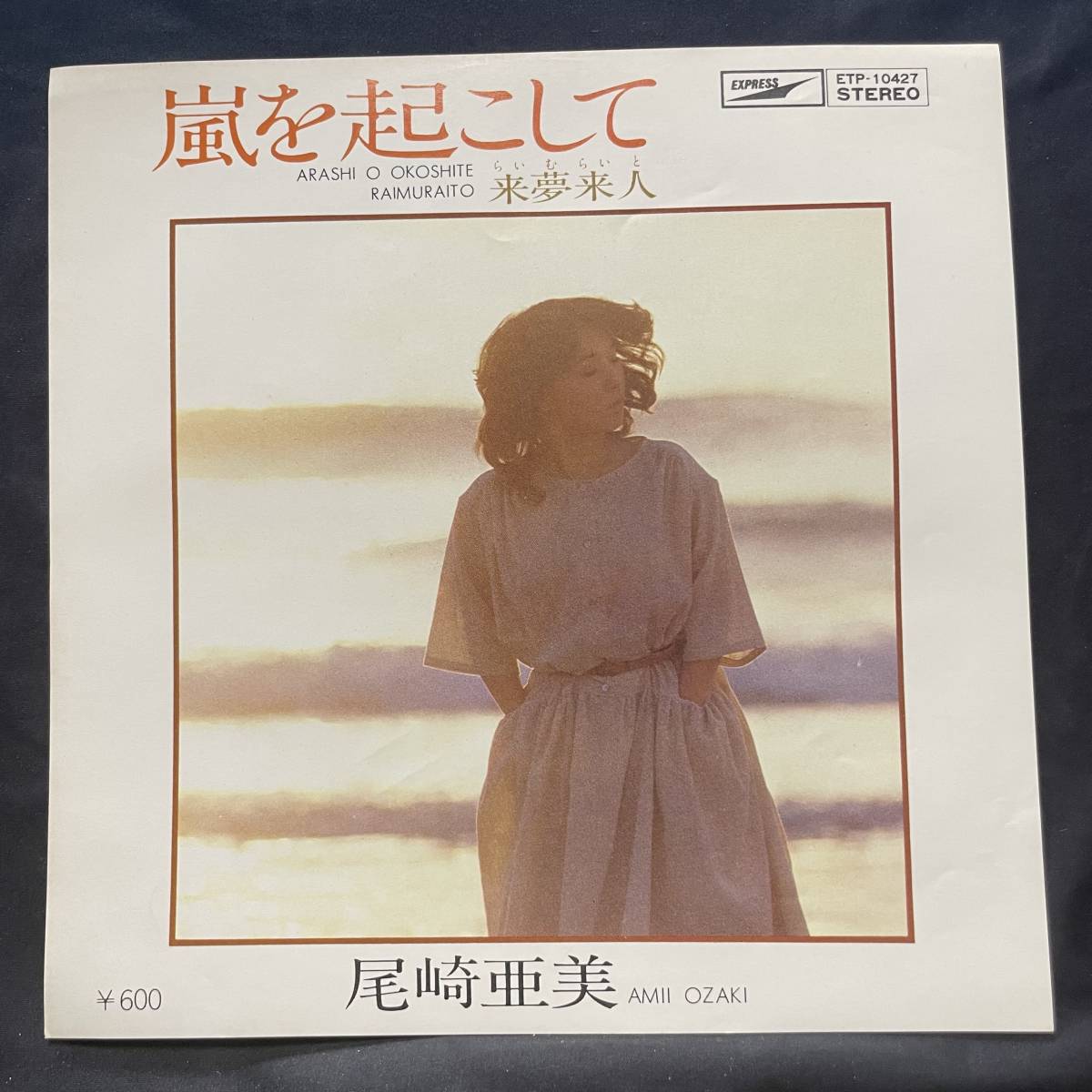 尾崎亜美 嵐を起こして ジャケットのみです レコード盤は付属しません 国内盤 EP盤 シングル盤 中古品です拍卖