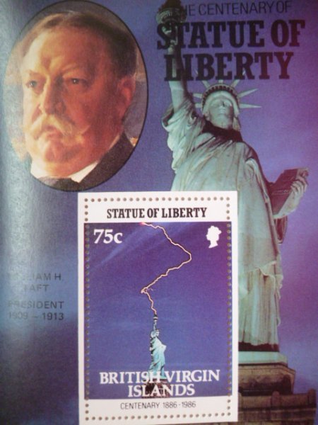 英領バージン諸島切手『自由の女神100周年』(アメリカ歴代大統領:タフト)拍卖