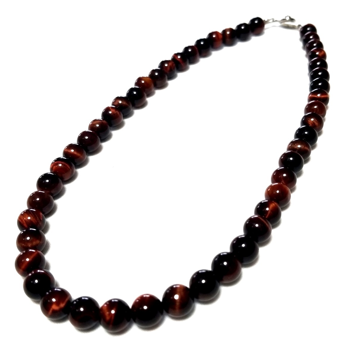 8ミリ レッドタイガーアイ 赤虎目石 数珠 メンズ レディース ネックレス拍卖