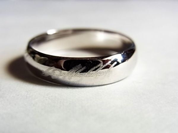 未使用品SVシルバー925リング指輪15号アルファベット刻印ピンキーリング男性メンズ女性レディース拍卖