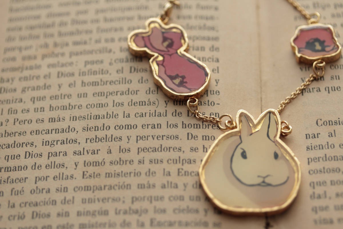 *SALE\3555== \1700*Loveryウサギラビットネックレス拍卖