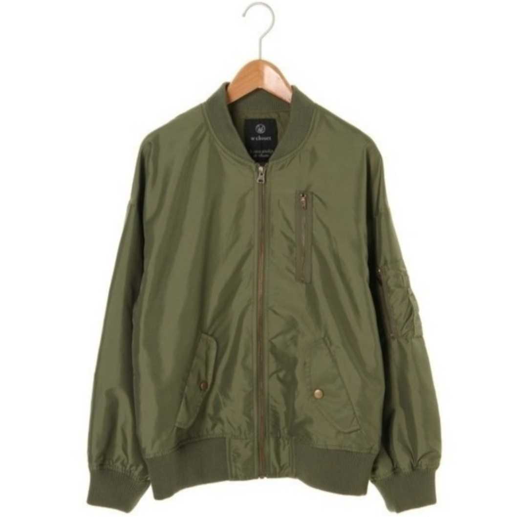 Green Parks W ドロップショルダーMA-1 F カーキ拍卖